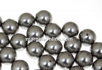 Swarovski one hole pearls, grey, 10mm - x2