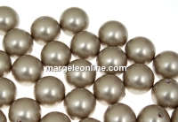 Swarovski one hole pearls, platinum, 6mm - x4