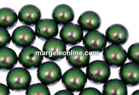 Swarovski one hole pearls, scarabaeus green, 8mm - x2