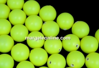 Swarovski one hole pearls, neon yellow, 8mm - x2