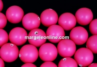 Perle Swarovski cu un orificiu, neon pink, 12mm - x2