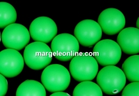 Swarovski one hole pearls, neon green, 12mm - x2