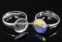 Baza inel, argint 925, reglabila, cabochon 12mm - x1