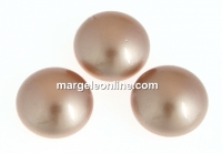 Swarovski, crystal pearl cabochon, powder almond, 8mm - x2