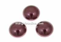 Swarovski, crystal pearl cabochon, burgundy, 6mm - x2