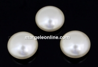 Swarovski, crystal pearl cabochon, creamrose light, 10mm - x2