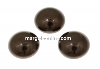 Swarovski, crystal pearl cabochon, deep brown, 10mm - x2