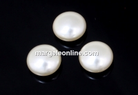 Swarovski, crystal pearl cabochon, creamrose light, 6mm - x2