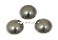 Swarovski, crystal pearl cabochon, grey, 6mm - x2