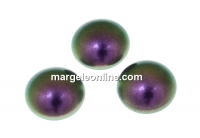 Swarovski, crystal pearl cabochon, iridescent purple, 6mm - x2