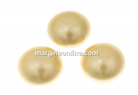 Swarovski, crystal pearl cabochon, light gold, 8mm - x2