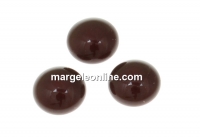 Swarovski, crystal pearl cabochon, maroon, 6mm - x2