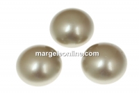 Swarovski, crystal pearl cabochon, platinum, 6mm - x2