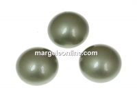 Swarovski, crystal pearl cabochon, powder green, 8mm - x2