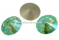 Swarovski, rivoli, peridot shimmer, 14mm - x1