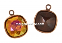 Swarovski vintage copper-plated pendant base 4461 and 4470, 12mm - x1