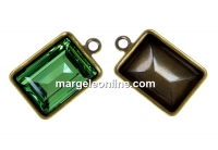 Swarovski bronze pendant base 4527, 14x10mm - x1