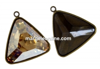 Swarovski bronze pendant base 4727, 23x23mm - x1