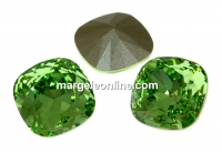 Swarovski, square fancy, peridot, 12mm - x1