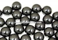 Swarovski one hole pearls, dark grey, 6mm - x4