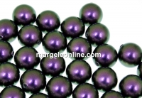 Swarovski one hole pearls, iridescent purple, 6mm - x4