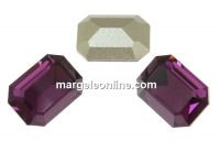 Swarovski, rectangle fancy, amethyst, 14x10mm - x1