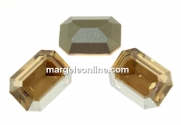 Swarovski, rectangle fancy, golden shadow, 14x10mm - x1