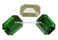 Swarovski, rectangle fancy, dark moss green, 14x10mm - x1