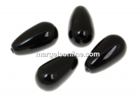 Swarovski drop pearls, mystic black, 15x8mm - x2