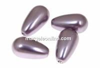 Swarovski drop pearls, mauve, 11.5x6mm - x2