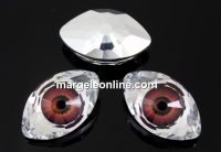 Swarovski Rivoli cabochon Eye, maroon, 18mm - x1