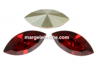 Swarovski navette, fancy chaton, scarlet, 15mm - x2