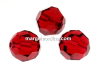 Swarovski beads, faceted round, scarlet, 10mm - x2