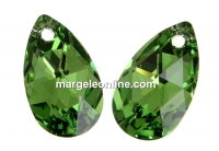 Swarovski, drop pendant, peridot comet argent, 16mm - x1