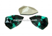 Swarovski, fancy rivoli Trilliant, emerald, 7.8mm - x2