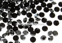 Swarovski, chaton PP18, jet hematite, 2.5mm - x20