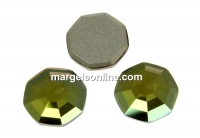 Swarovski, solaris cabochon, iridescent green, 8mm - x2