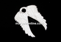 Pendant, angel wings, 925 silver, 11mm  - x1