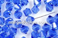 Swarovski, margele bicone, sapphire, 2.5mm - x20