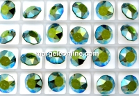 Swarovski, chaton SS29, peridot aurore boreale, 6mm - x4