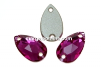 Swarovski drop link, fuchsia, 12x7mm - x1