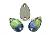 Swarovski drop link, provence lavander-chrysolite, 12x7mm - x1