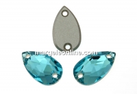 Swarovski drop link, light turquoise, 12x7mm - x1