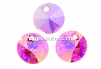 Swarovski, rivoli pendant, rose aurora borealis, 6mm - x10