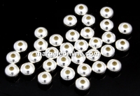 Spacer, rondelle, 925 silver, 3.3mm - x5