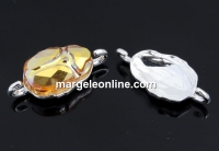 Link, 925 silver, for Swarovki bead, 12mm scarab 5728 - x1