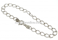 Bracelet, 925 silver rhodium plated, 19cm - x1