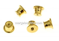 Stopper for earrings, gold-plated 925 silver, 5x4mm - x2