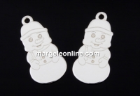 Pendant, snowman, 925 silver, 18mm - x1