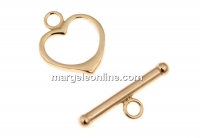 Incuietoare toggle, argint 925 placat cu aur roz, 15x18mm - x1